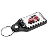 Fiat 500 Abarth Leather Key Ring NEW