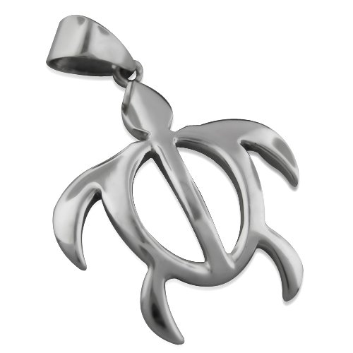 925 Silver Petroglyph Turtle Pendant Hawaiian Jewelry