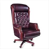 Presidential High-Back Swivel Chair Upholstery: Canyon - Baltic (Leather), Accent: Nail Head Accent, Finish: Classic Cherry