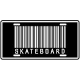 NEW  SKATEBOARD BARCODE  LICENSE PLATE SIGN SPORTS