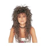 Adult Brown Heavy Metal Costume Wig - Great for Rock n Roll or Punk Costumes