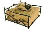 Verdigris Metal Nest Napkin Holder aged metal look