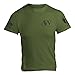Down Range (Soldier and US Flag) Mens T-Shirt - American Warrior Collection XX-Large OD Green