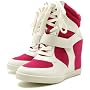 Pumps High Heel Schuhe Keilabsatz Schn�r Rosa / We&hellip Spylovebuy