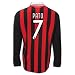 adidas Alexandre Pato AC Milan Long Sleeve Home Replica Soccer Jersey 09/10