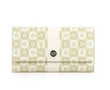 NEW AUTHENTIC COACH WAVERLY CC CHECKBOOK WALLET (Ivory/Silver)