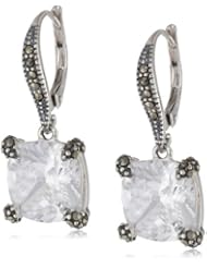 Judith Jack "Aurora" Sterling Silver, Marcasite and Cubic-Zirconia Drop Earrings