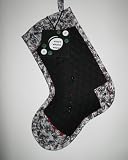Christmas Stockings Black Diamonds Quilting Handcrafted Keepsakes with Picture Frame - FREE Shipping