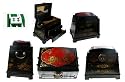 Chinese Bird and Flower Leather Handmade Mah Jong Set