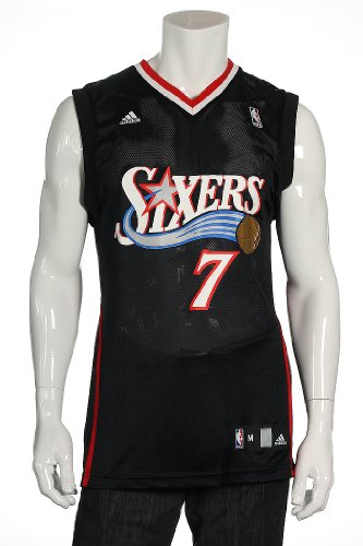 adidas Philadelphia 76ers #7 Andre Miller Black Replica Basketball Jersey (Medium)