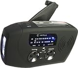Ventus VIP7390 Mini Eco Windup Radio with Torch AM/FM Black