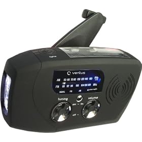 Ventus VIP7390 Mini Eco Windup Radio with Torch AM/FM Black
