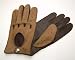 Produkt-Bild: Herren Lederhandschuhe Autohandschuhe aus Hirschleder zweifarbig sand / dunkelbraun, 1 Paar, Gr&ouml;&szlig;e 9