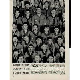 Boy Scouts Sing "Ballad For Americans" As Sales Of Patriotic Songs Boom, Gimbel Bros. department Store, New York ..... 1940 LIFE Magazine Picture, A0719