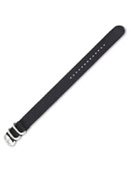 NATO Ballistic Nylon Watchband Black 20mm Watch band - by deBeer