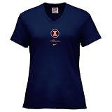 Nike Illinois Fighting Illini Navy Blue Ladies Classic Logo T-shirt