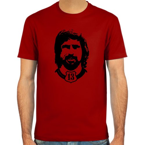 T-Shirt Gerd Müller ::: Farbauswahl: skyblue, sand, weiß oder deepred ::: Fußball-Kult