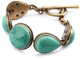 Amazon.com提供 Watch & Jewelry Online Shop Ranking 61. Lucky Brand Turquoise Color Howlite Gold-Tone Link Bracelet, 7.5