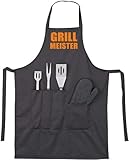 Schürze mit Grillbesteck / Grillmeister