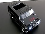目覚まし時計　ＬＥＤカークロック・4ＷＤ＿ブラックの画像