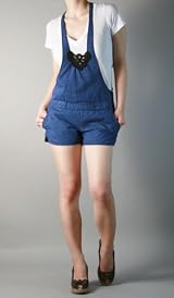 Romper with Lace Insert