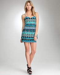 Aztec Tiered Print Dress