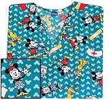 Barco Uniforms Disney Mickey MD V-Neck Medical Scrub Top