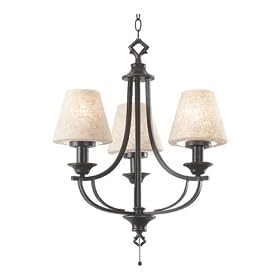 Belmont 3 lite Chandelier 2 Shades Oilrubbedbronze by 