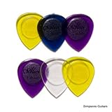 6 SMALL STUBBY GUITAR PICKS jazz plectrums 1mm
