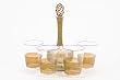 Decanter With Stopper & Four Tumblers