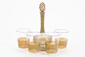 Decanter With Stopper & Four Tumblers