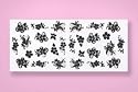 Sticker 3D Schwarz Bl&uuml;ten