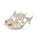 Carol Shoes Fashion Rhinestone Womens Mid Heel Peep Toe Sandals Slippers