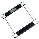 GSI Super Quality Electronic Digital Bathroom Scale With Elegant Tempered Glass Top - High Precision Accurate Weight Readout - Large LCD Display