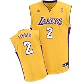 adidas Los Angeles Lakers Derek Fisher Revolution 30 Replica Home Jersey
