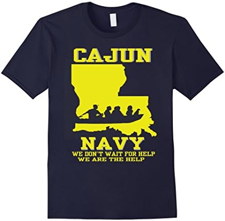 Men's I support Louisiana Search and Rescue - CAJUN NAVY SHIRT 2XL Navy