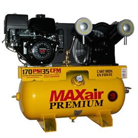 MAXair 11-HP 30-Gallon Truck Mount Air Compressor w/ Honda Engine & Electric Start - 11G30TRKE-H-MAP