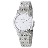 Bulova Womens 96L131 Silver White Dial Bracele