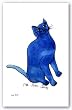 Untitled (One Blue Pussy), c. 1954 by Andy Warhol 14"x11" Art Print Poster