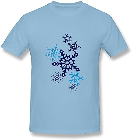 LEAI Men's Snowflake T-shirt XL SkyBlue