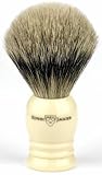 Edwin Jagger Super Badger English Shaving Brush with Drip Stand - Ivory Color Image