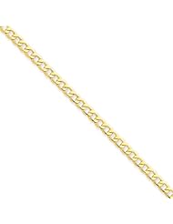 14k 4.3mm Semi-Solid Curb Link Chain, Size 7