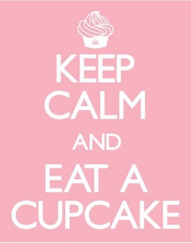 Posters: Motivational Mini Poster - Keep Calm And Eat A Cupcake (20 x 16 inches)