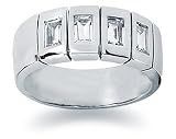 0.8 ctw. Men's Baguette Diamond Wedding Band in Platinum