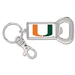 University of Miami Bottle Opener Metal Keychain