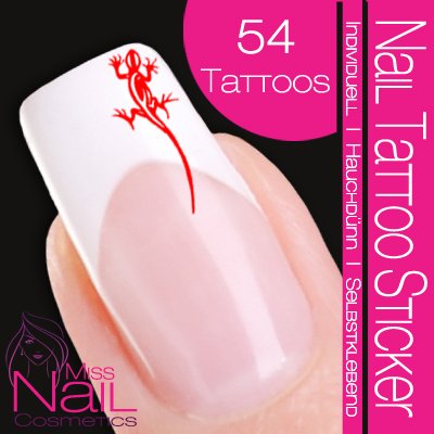 Nail Tattoo Sticker Gecko - rot Preisvergleich