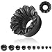 Organic Hand Carved Areng Wood Lotus Tunnel Plugs - 1/2" (12 mm) - Sold as a Pair