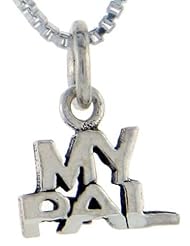 Sterling Silver My Pal Talking Pendant, 1 inch wide