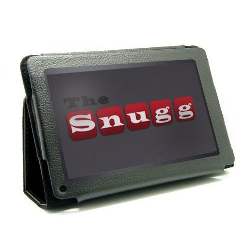 Snugg Amazon Kindle Fire Leather Case Cover and Flip Stand with Elastic Hand Strap and Premium Nubuck Fibre Interior, High Quality (Black) - From the Creators of the Number 1 Best Selling iPad 2 case