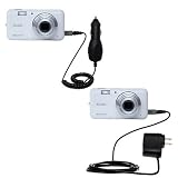 Essential Kit for the Kodak V803 - includes Car and Wall Charger with Rapid Charge Technology - Gomadic Brand w/ TipExchange Technology
